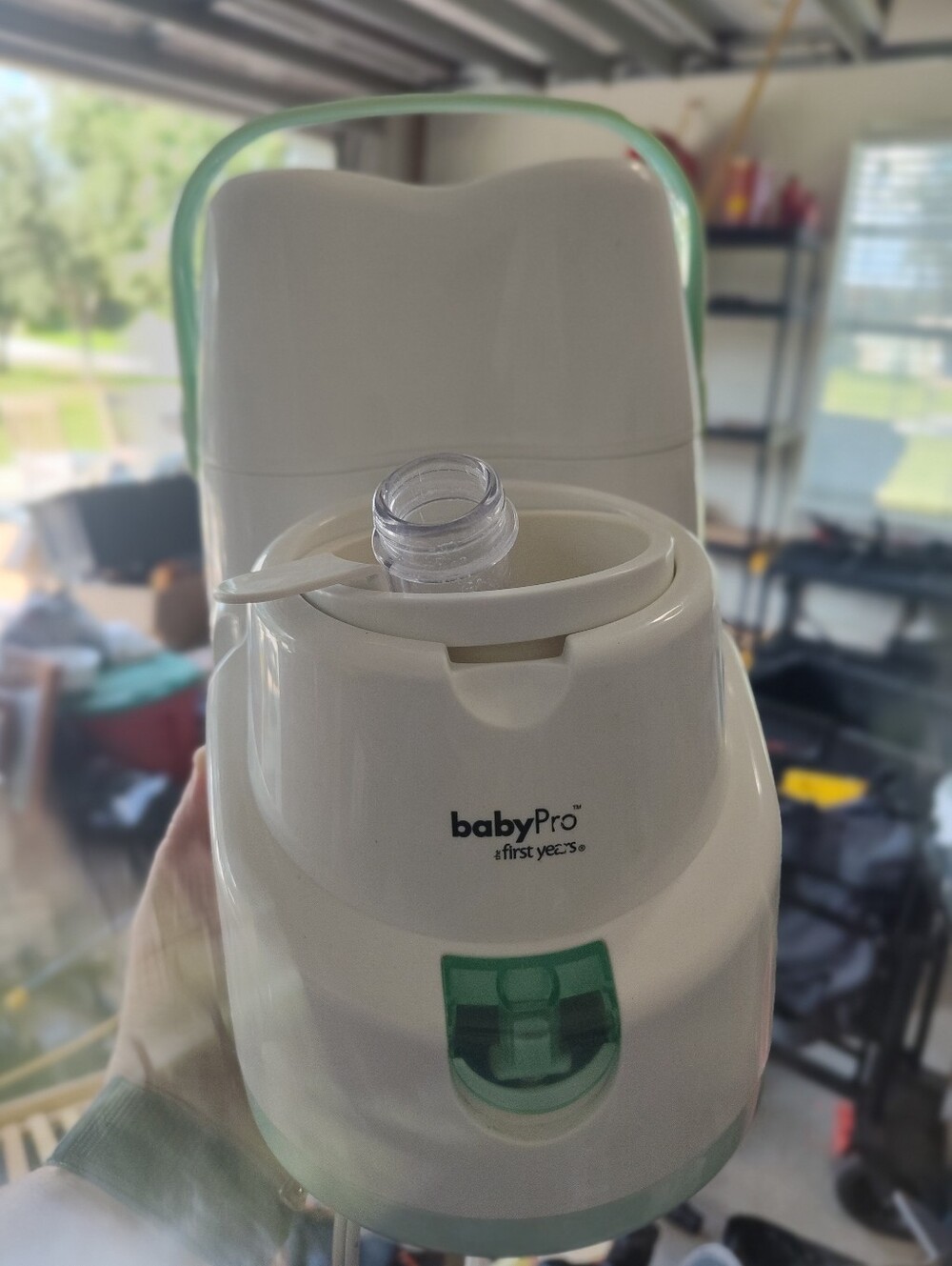 Bottle Sterilizer and Warmer - White with Mint Green Accents